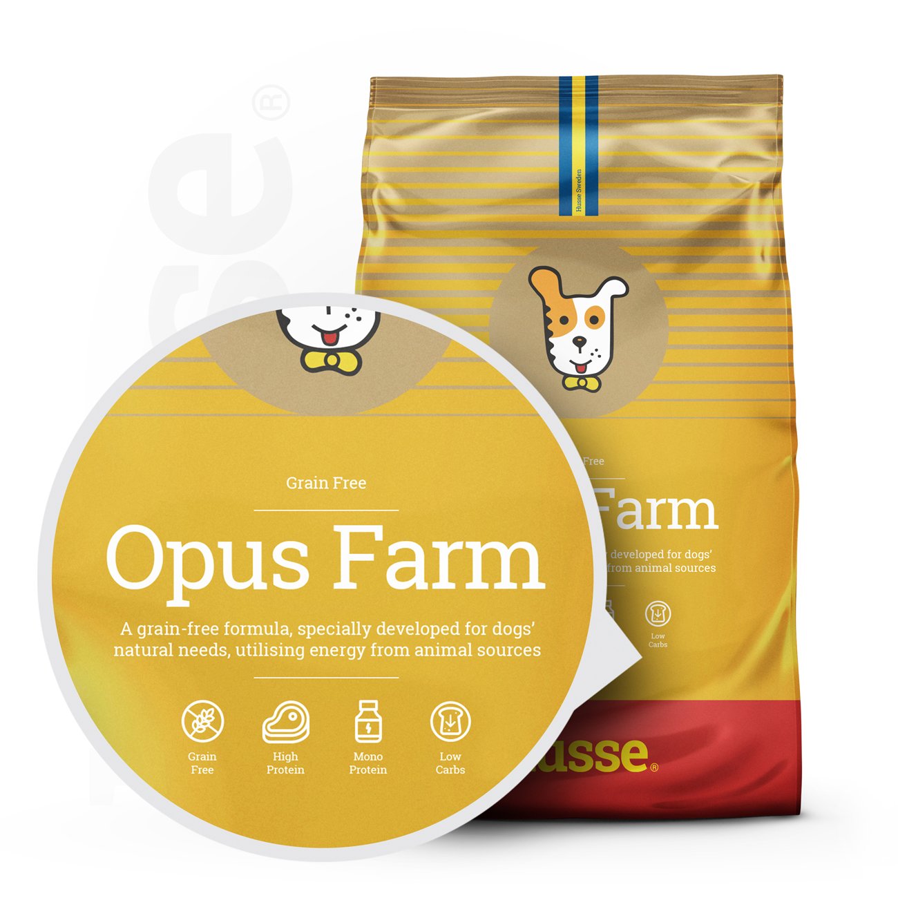 Opus Farm, 12 kg | Bezlepkové granulované krmivo pro pro psy s citlivým trávením a alergiemi