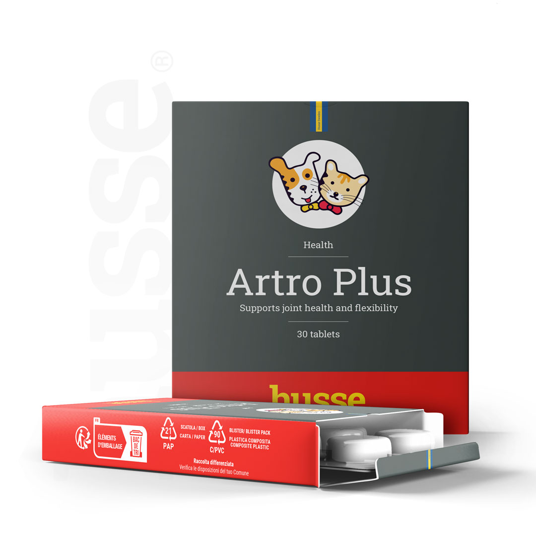Artro Plus, 30 tablet | Přírodní doplněk stravy v tabletách s glukosaminem a chondroitinem pro psy a kočky