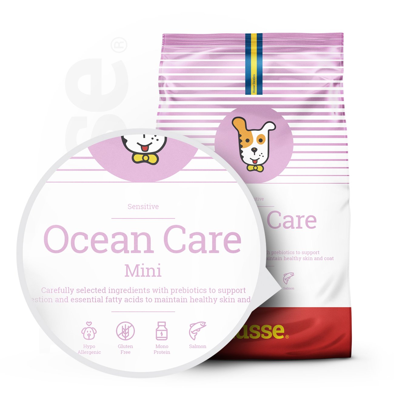Sensitive Ocean Care Mini, 2 kg | Hypoalergenní granulované krmivo s lososem a rýži speciálně vyvinuté pro dospělé psy malých plemen s citlivým zažíváním