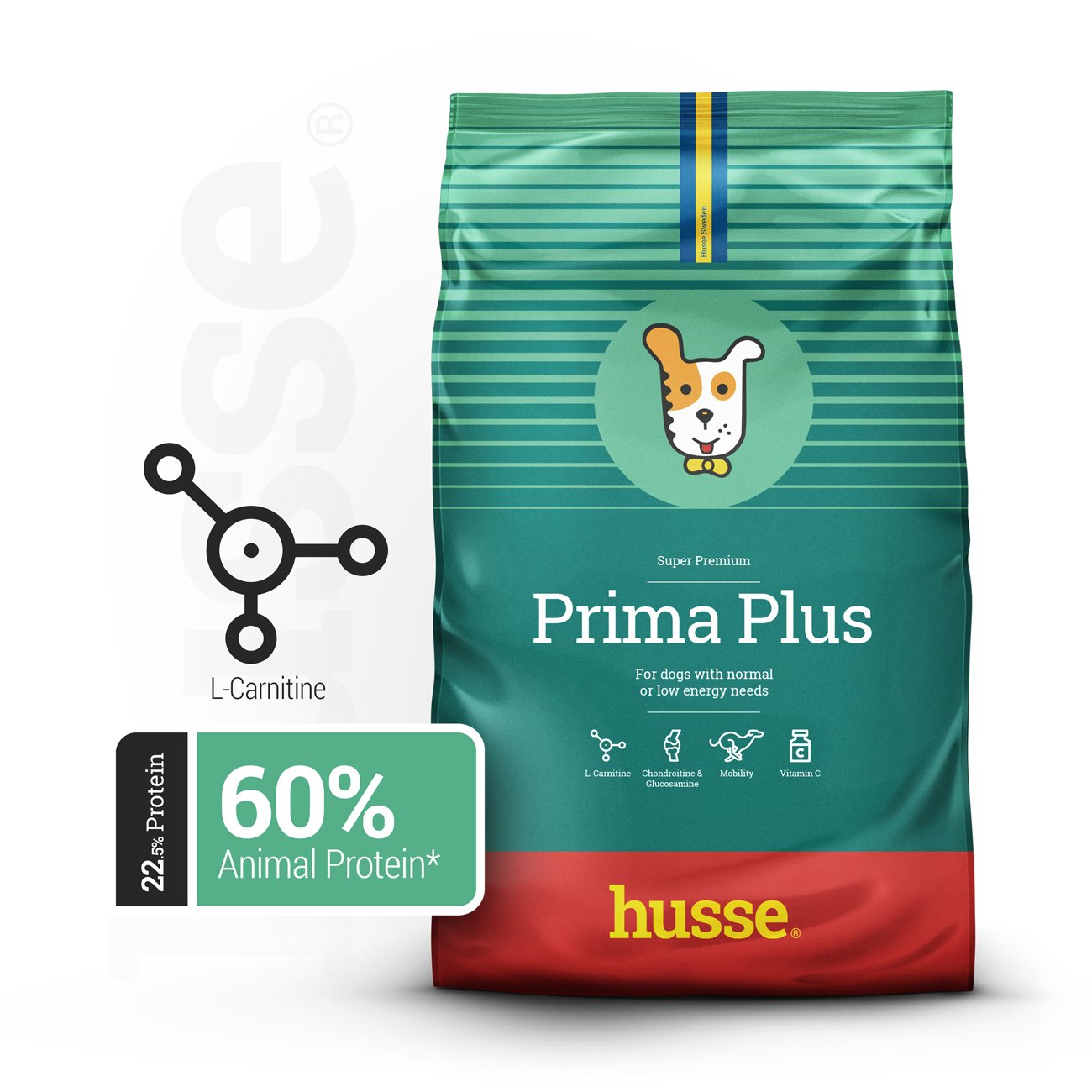 Prima Plus, 2 kg | Suché granulované krmivo pro psy, kteří snadno přibírají na váze