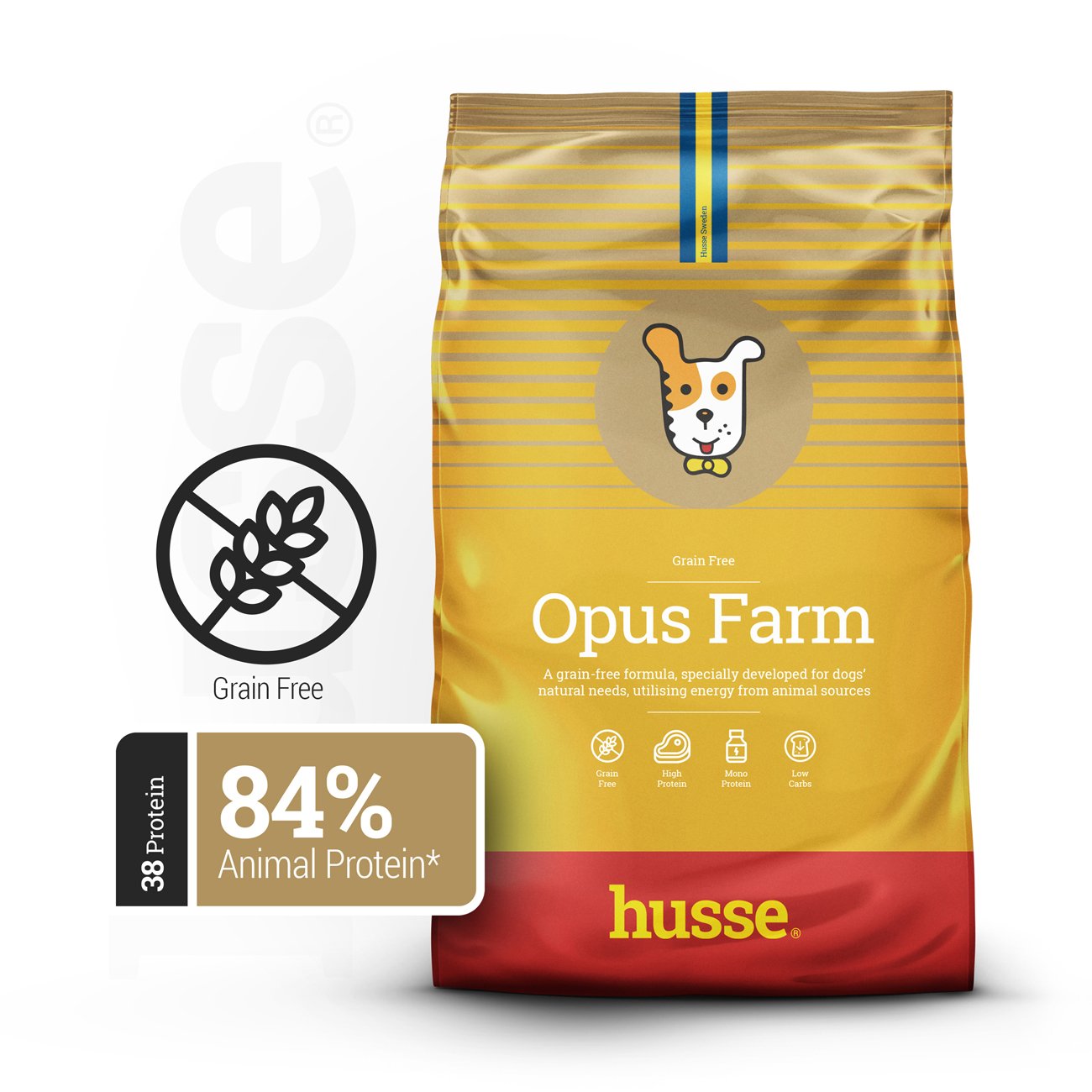 Opus Farm, 12 kg | Bezlepkové granulované krmivo pro pro psy s citlivým trávením a alergiemi
