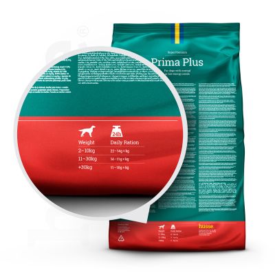 Prima Plus, 2 kg | Suché granulované krmivo pro psy, kteří snadno přibírají na váze