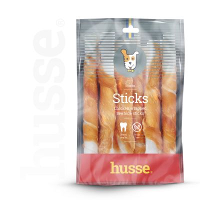 Sticks, 6 ks | Tyčinky z buvolí kůže omotané kuřecím masem