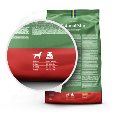 Optimal Mini, 2 kg | Granulované krmivo vhodné pro psy malých plemen s vyššími energetickými nároky