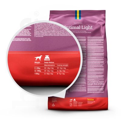 Optimal Light, 7 kg | Granulované krmivo s nízkým obsahem energie pro optimální kontrolu hmotnosti