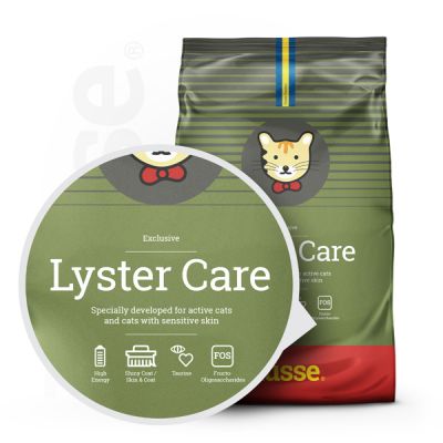 Exclusive Lyster Care, 2 kg | Granulované krmivo pro aktivní kočky s citlivou kůží